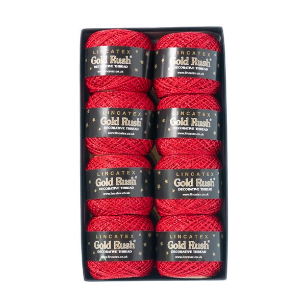 GOLD RUSH THREAD 80M/20G 8 BALLS RED 46