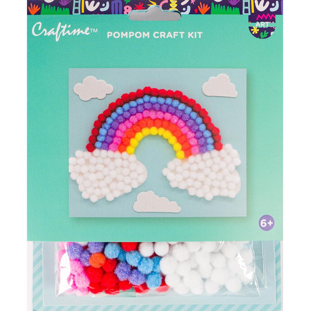 MINI POM POM KITS RAINBOW AND CLOUDS