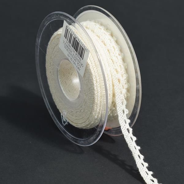 10MM COTTON LACE - 20MT REEL NATURAL