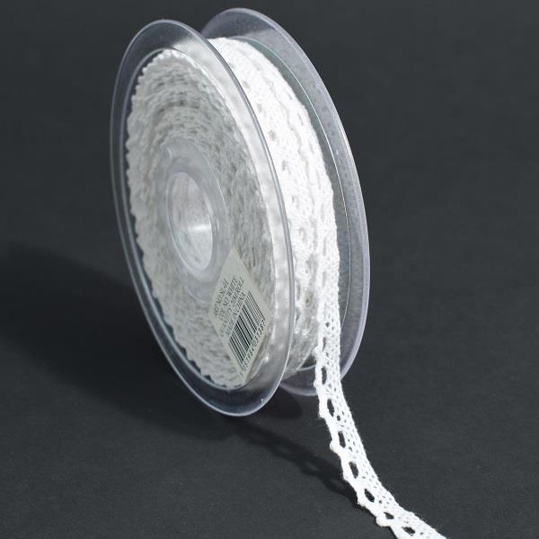 10MM COTTON LACE - 20MT REEL WHITE