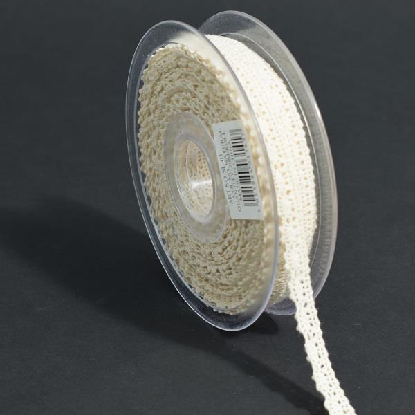 9MM COTTON LACE - 20MT REEL NATURAL