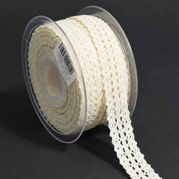 25MM COTTON LACE - 20MTS NATURAL