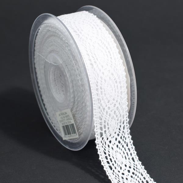 27MM COTTON LACE - 10MTS WHITE