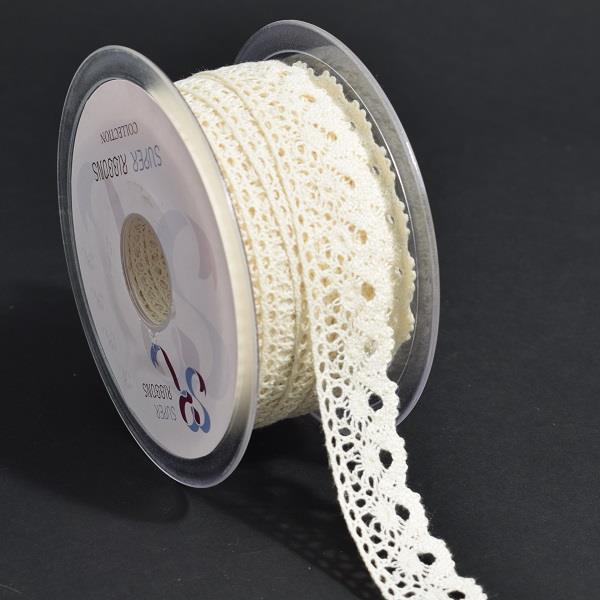 25MM COTTON LACE - 20MTS NATURAL