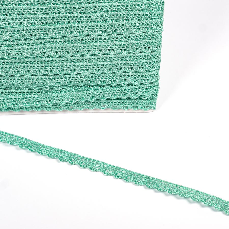 11MM POLYESTER LACE EDGING - 22.8MTS 11 Jade