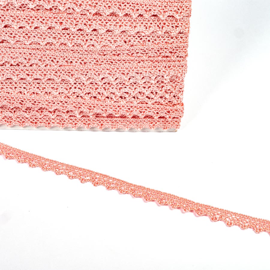 11MM POLYESTER LACE EDGING - 22.8MTS 55 Salmon