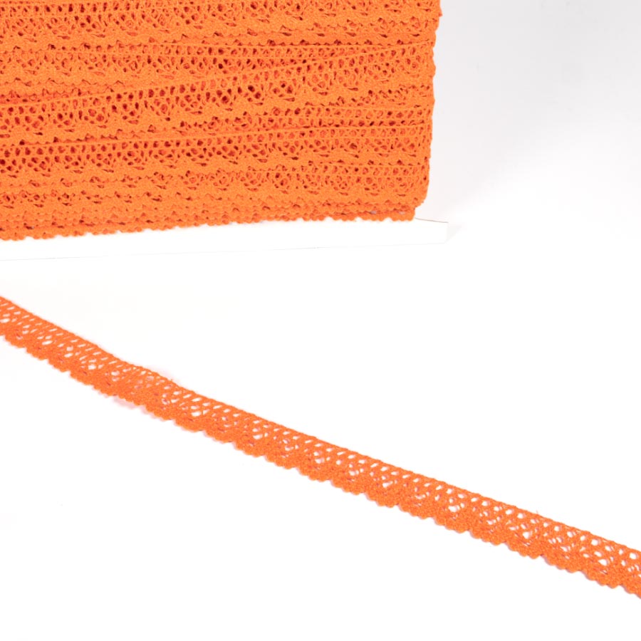 15MM LACE EDGING - 25MTS 8 Orange