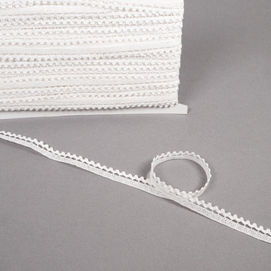 10MM COTTON LACE EDGING - 25MTS 1 White