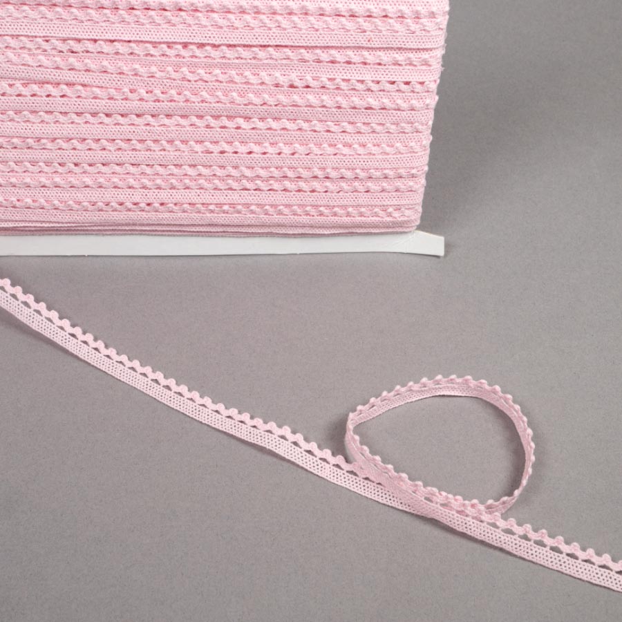 10MM COTTON LACE EDGING - 25MTS 6 Pink