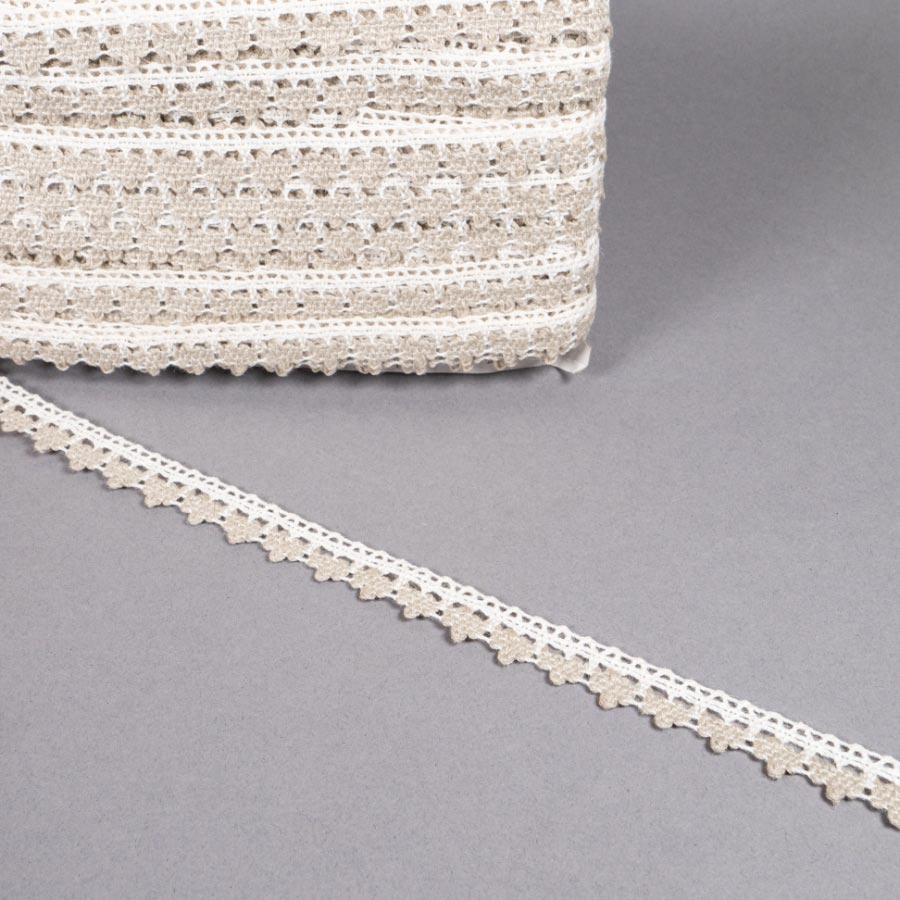 12MM NATURAL LACE EDGING - 25MTS 1