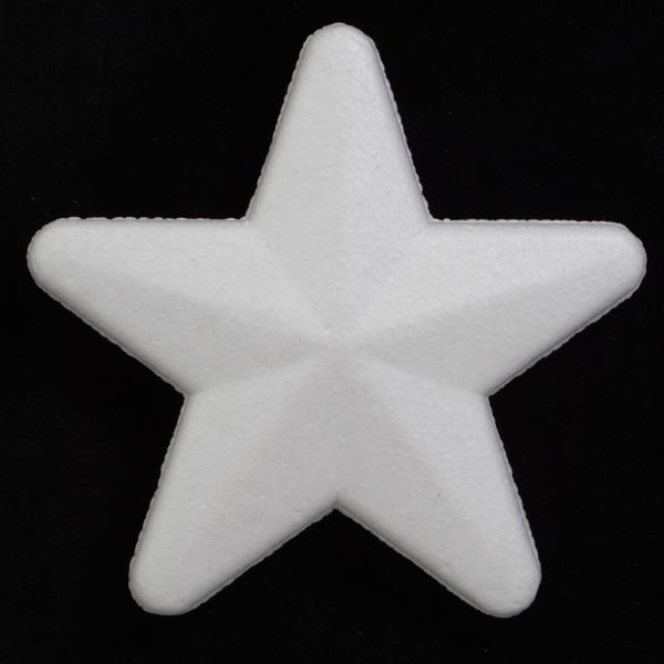 13CM POLYSTYRENE SNOWFLAKE PK5