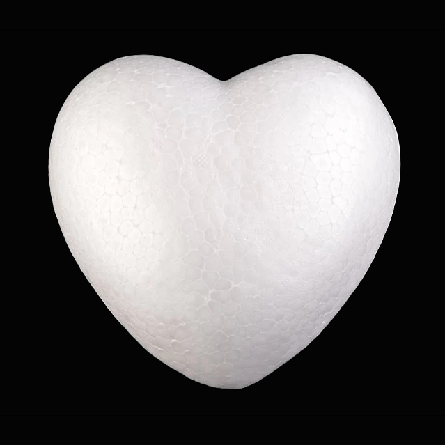 5CM POLYSTYRENE HEART PK10