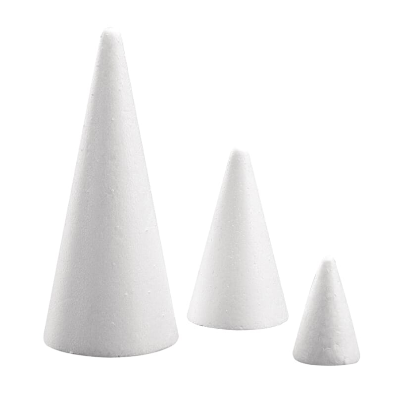 1/2/3/4/5/6pcs Foam Cones , White Polystyrene Cone Shaped Foam