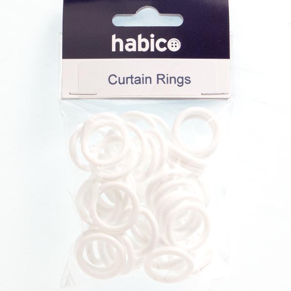 PLASTIC CURTAIN RINGS 21MMX 5 PKS