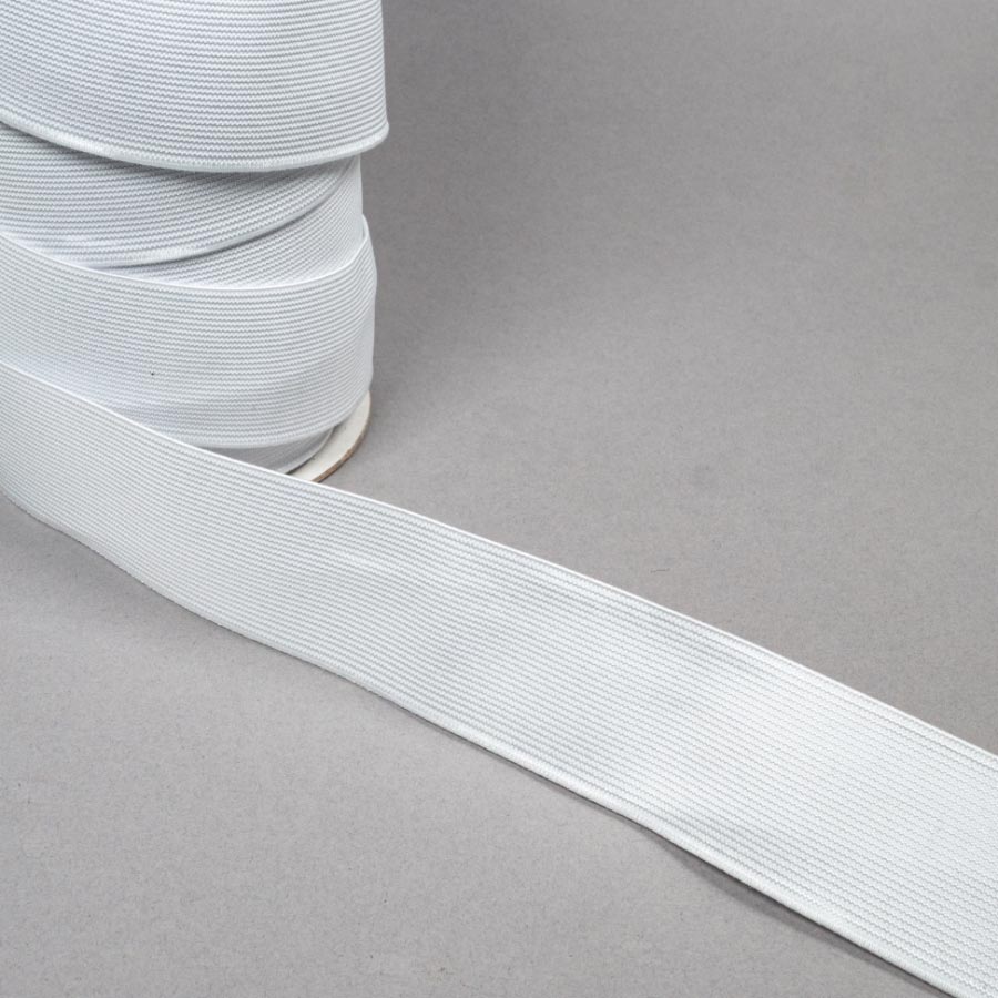 38MM LOOM ELASTIC WHITE 25M