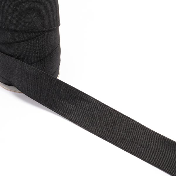 38MM LOOM ELASTIC BLACK 25M