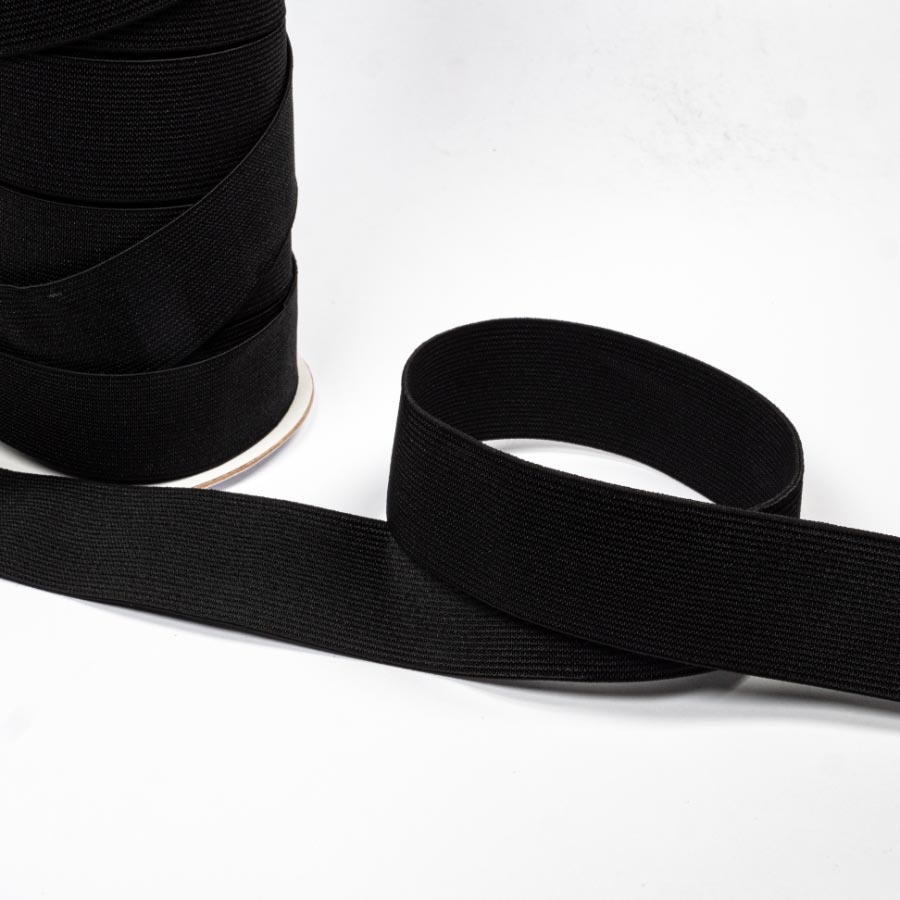 32MM LOOM ELASTIC BLACK 25M