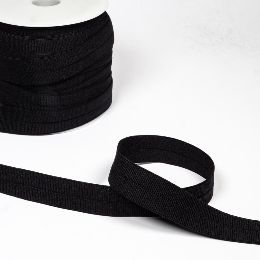 20MM FOLD OVER ELASTIC 20M BLACK