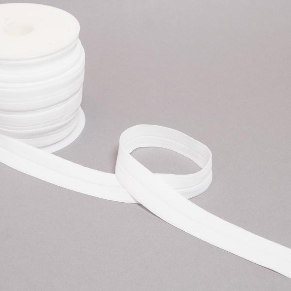 20MM FOLD OVER ELASTIC 20M WHITE