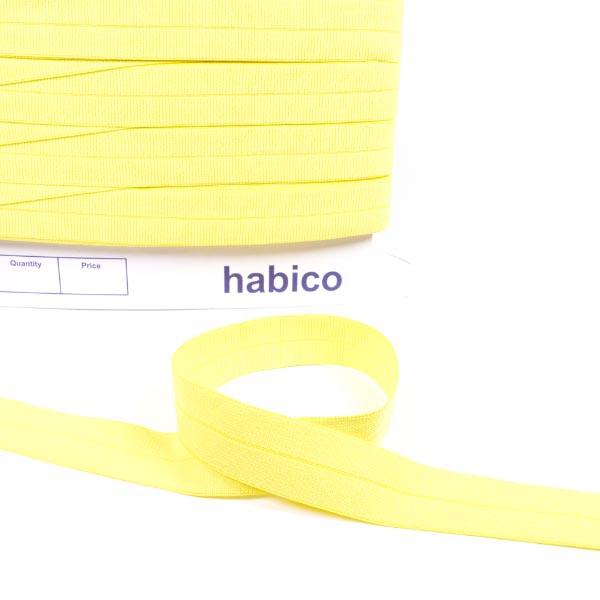 20MM FOLD OVER ELASTIC 20M YELLOW