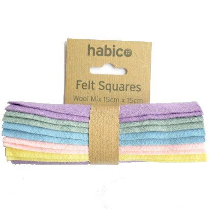 FELT ALLSORTS 6" WOOL MIX FELT 10PCS FR14