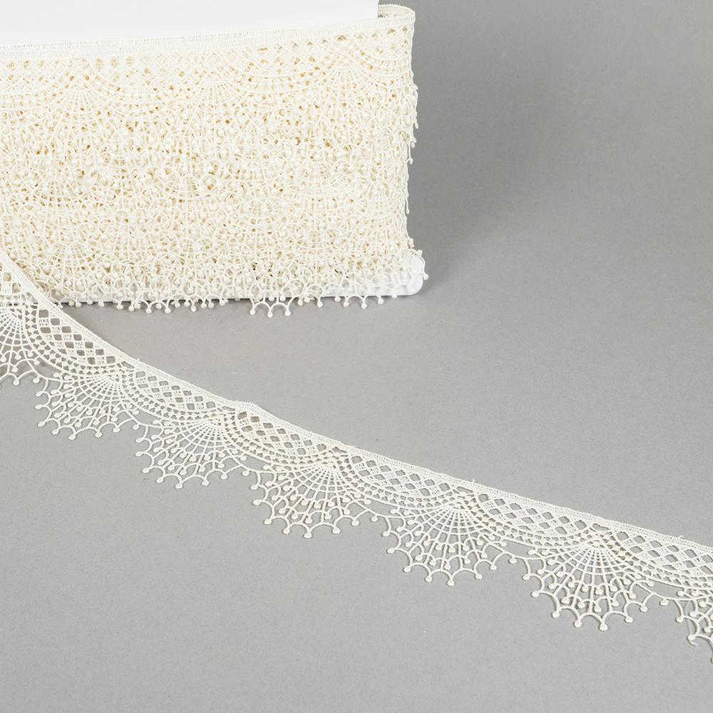 50MM GUIPURE LACE 21.5M IVORY