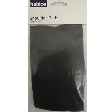 NYLON SHOULDER PADS MED 20PR BLACK