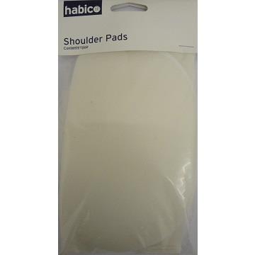 NYLON SHOULDER PADS MED 20PR WHITE