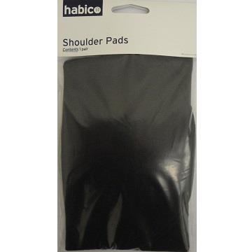 NYLON SHOULDER PADS LARGE 20PR BLACK