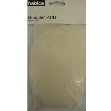 NYLON SHOULDER PADS LARGE 20PR WHITE