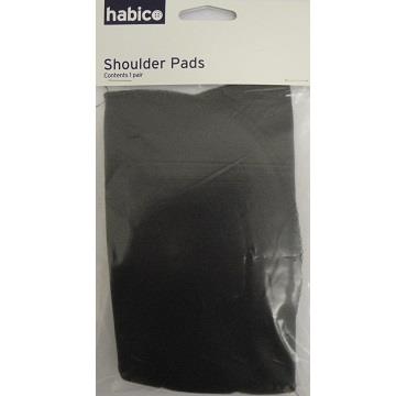 SHLDR PADS CARDED MED 5PR BLACK