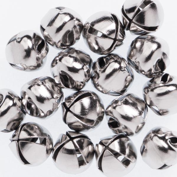 8MM SILVER XMAS BELLS 16PCS PER 5 PACKS 3901