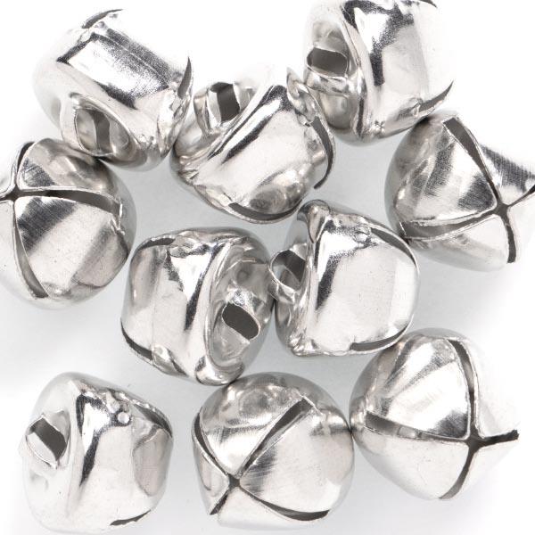 12MM SILVER XMAS BELLS 10PCS PER 5 PACKS 3903