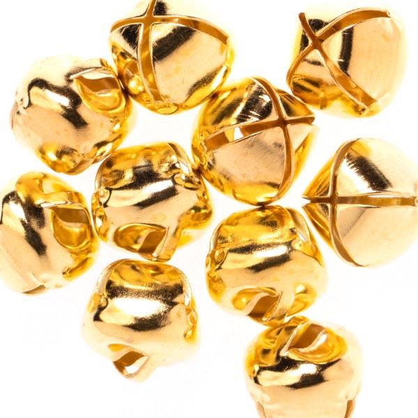 12MM GOLD XMAS BELLS 10PCS PER 5 PACKS 3913