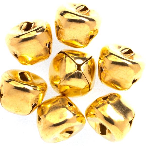 15MM GOLD XMAS BELLS 8PCS PER 5 PACKS 3914