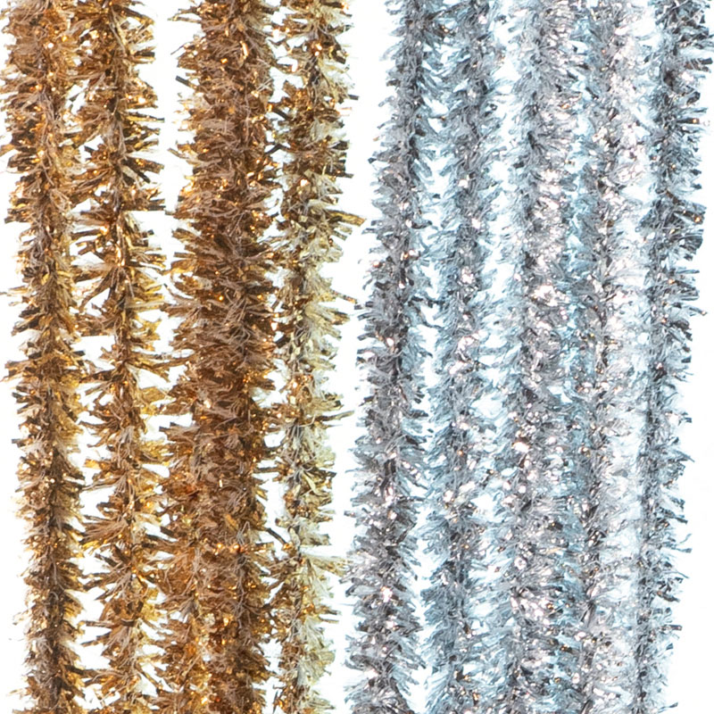 METALLIC CHENILLE STEMS GOLD PK 10