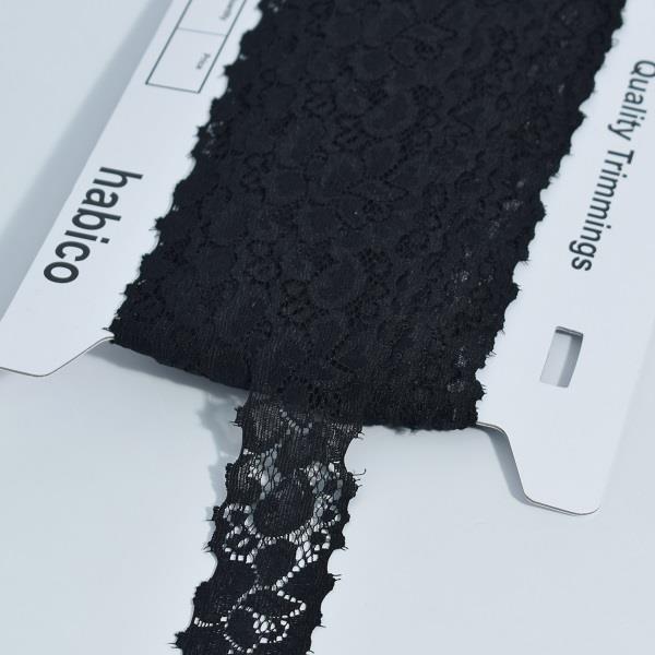 35MM STRETCH LACE X 25M BLACK