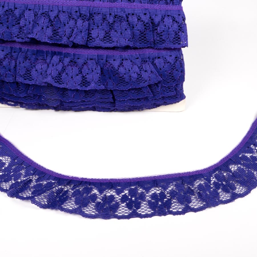 38mm Frilled Lace - 25mts PURPLE