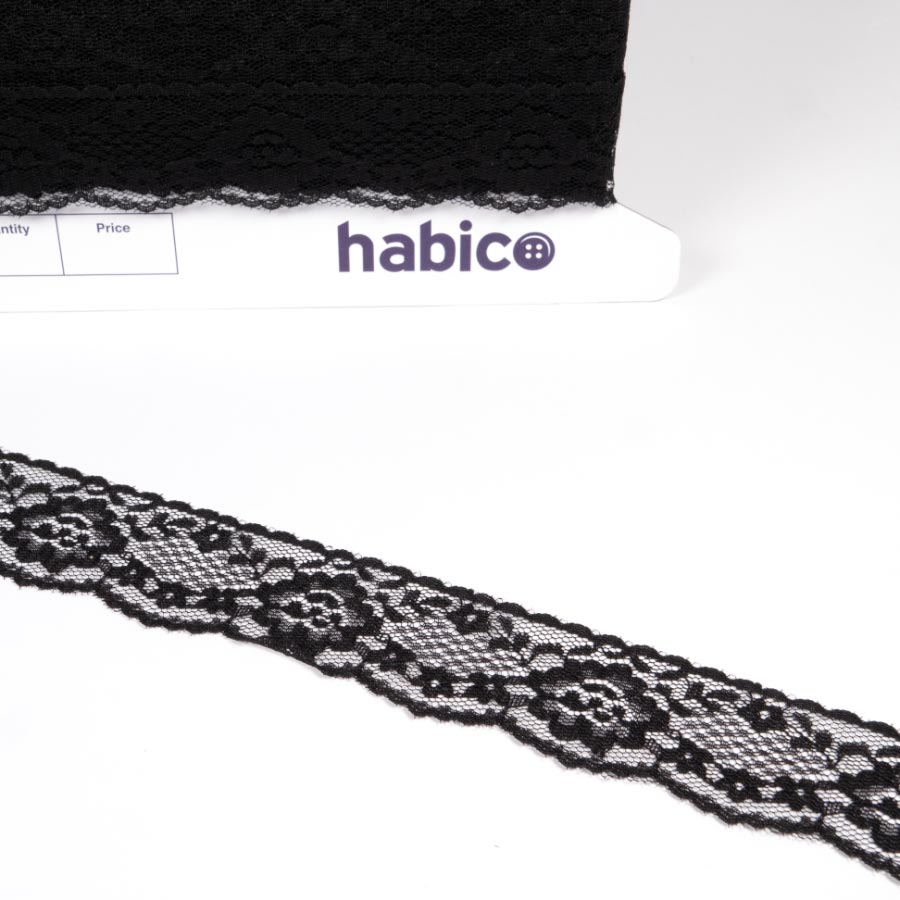 35MM FLAT LACE BLACK