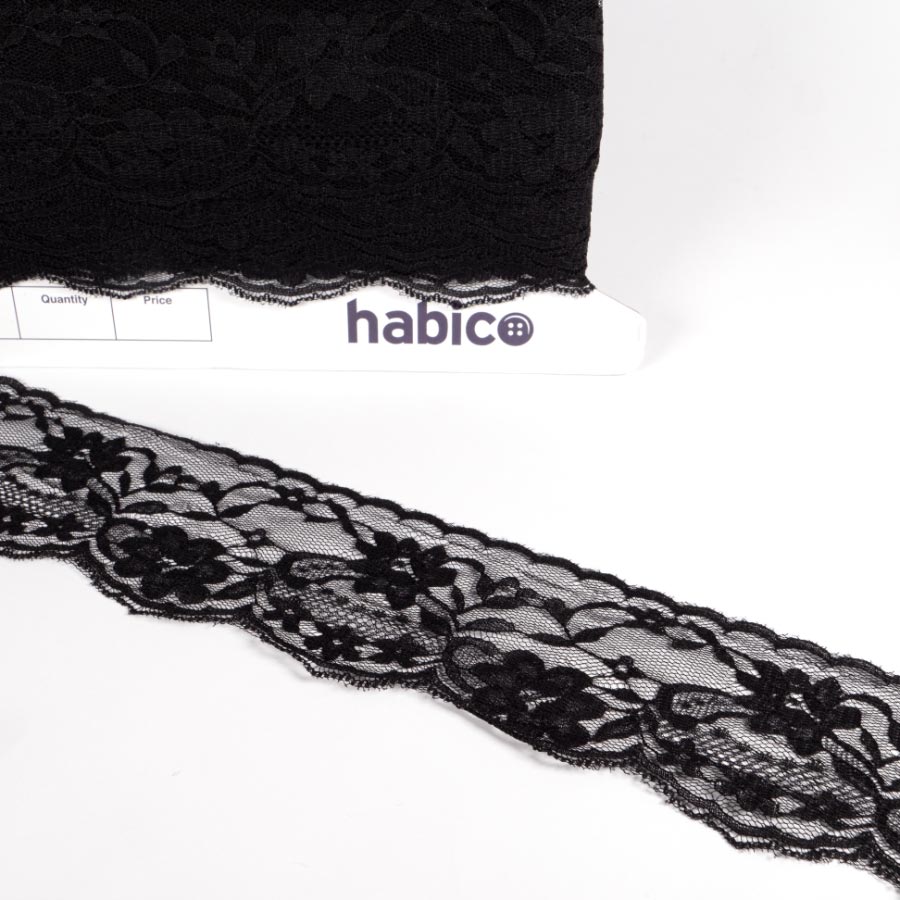 30MM FLAT LACE BLACK