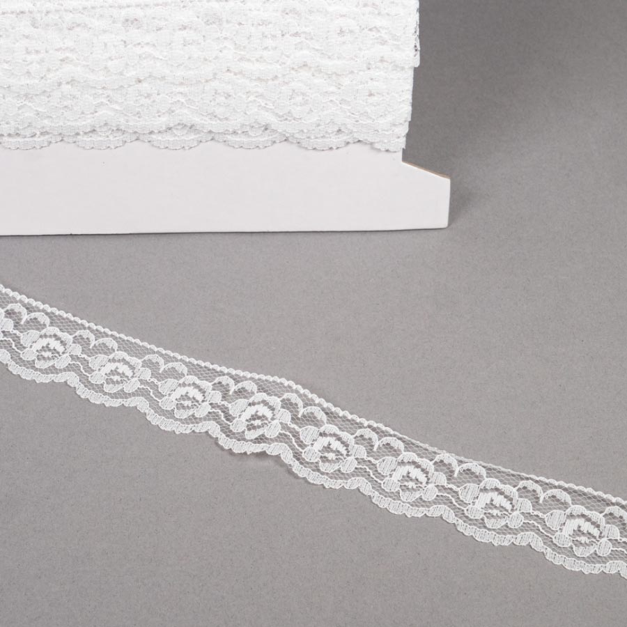 FLAT NYLON LACE WHITE