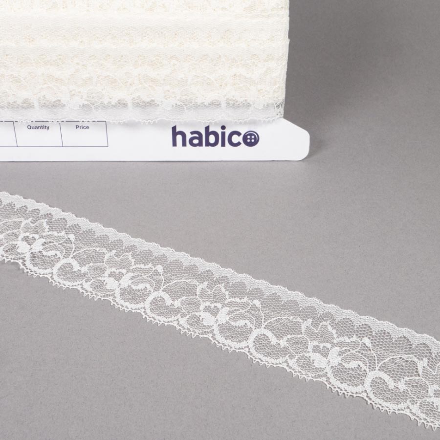 50MM FLAT LACE IVORY