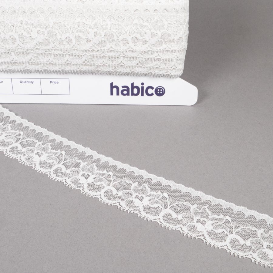 50MM FLAT LACE WHITE