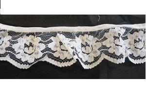 40MM FRILLED LACE CREAM