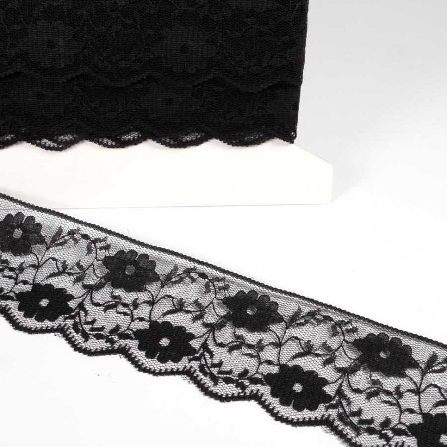 55MM FLAT LACE BLACK