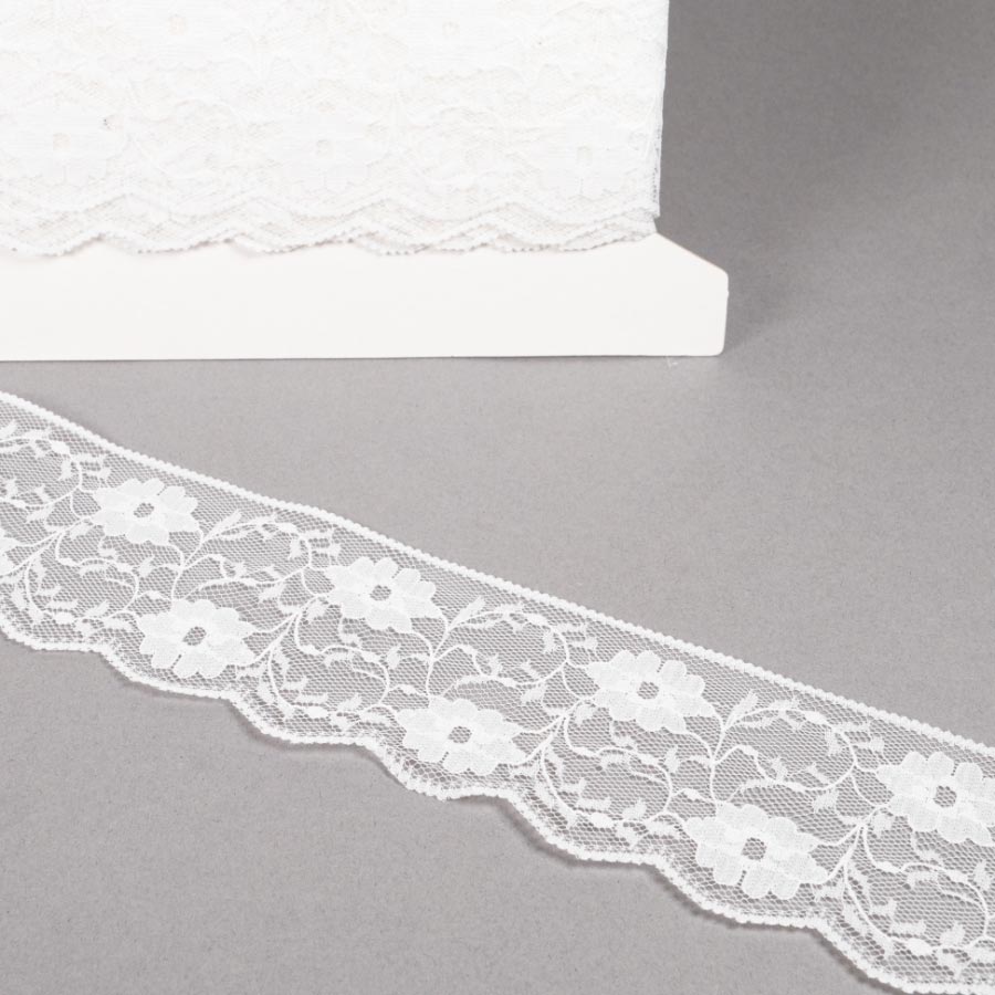 55MM FLAT LACE WHITE