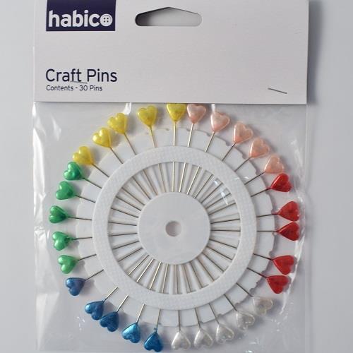 CRAFT PIN 50MM H/S ROSETTE HEART