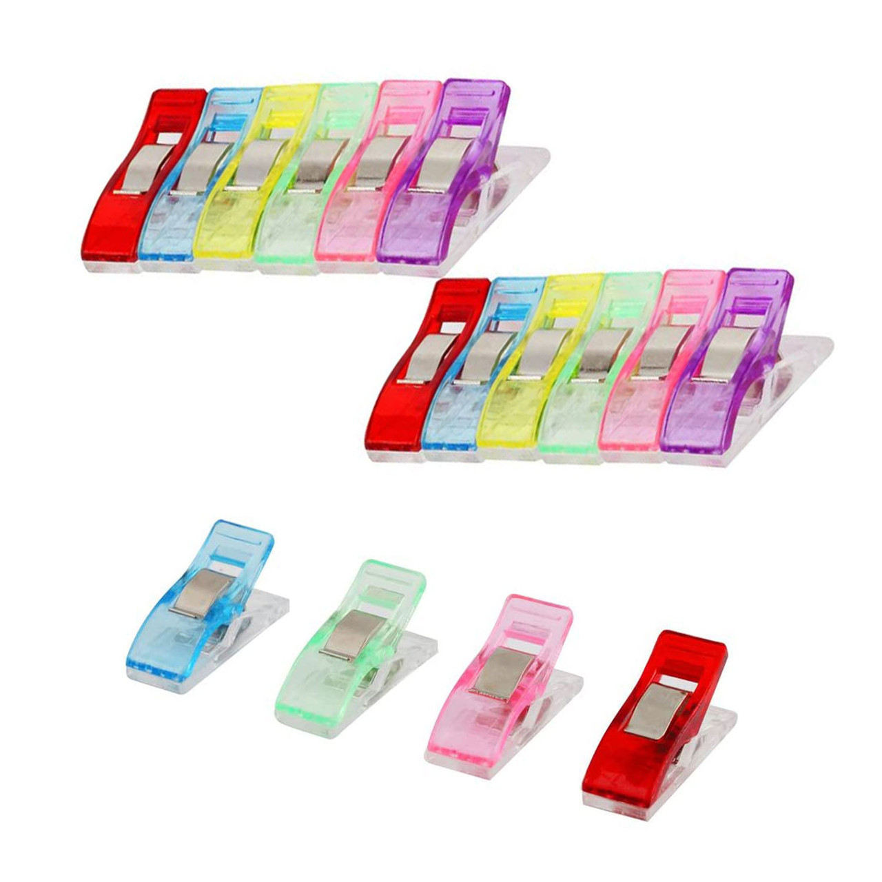 LARGE CRAFT CLIPS 55MM ASSTD 6 CLIPS