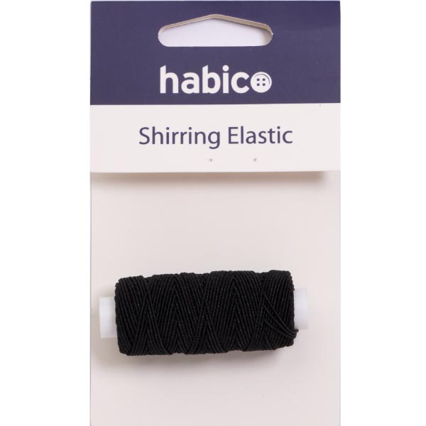 SHIRRING ELASTIC BOX 10 CARDS BLACK