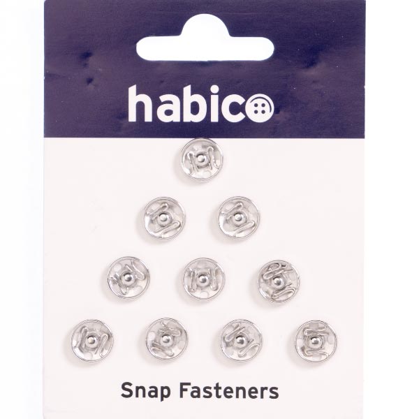 10MM SNAP FASTENERS 10 CARDS NICKLE